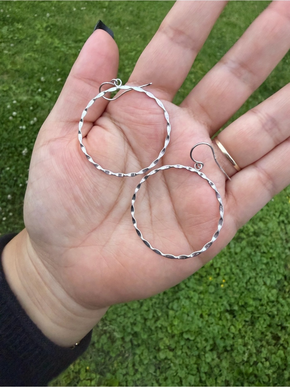 925 Sterling Silver Twisted Hoop Earrings